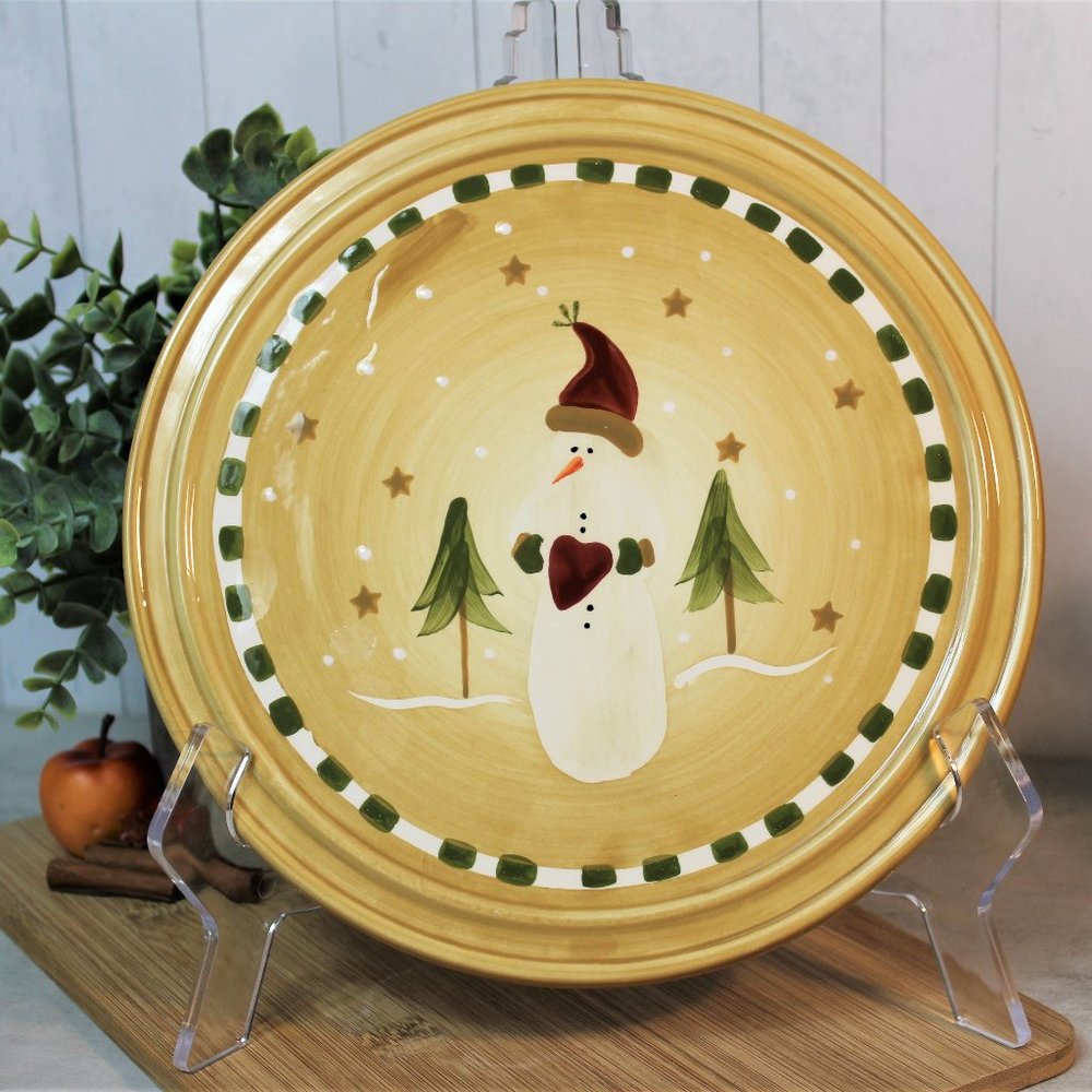 SALE Sonoma Life Style Snowman Ceramic Trivet 9" Christmas Holidays Winter